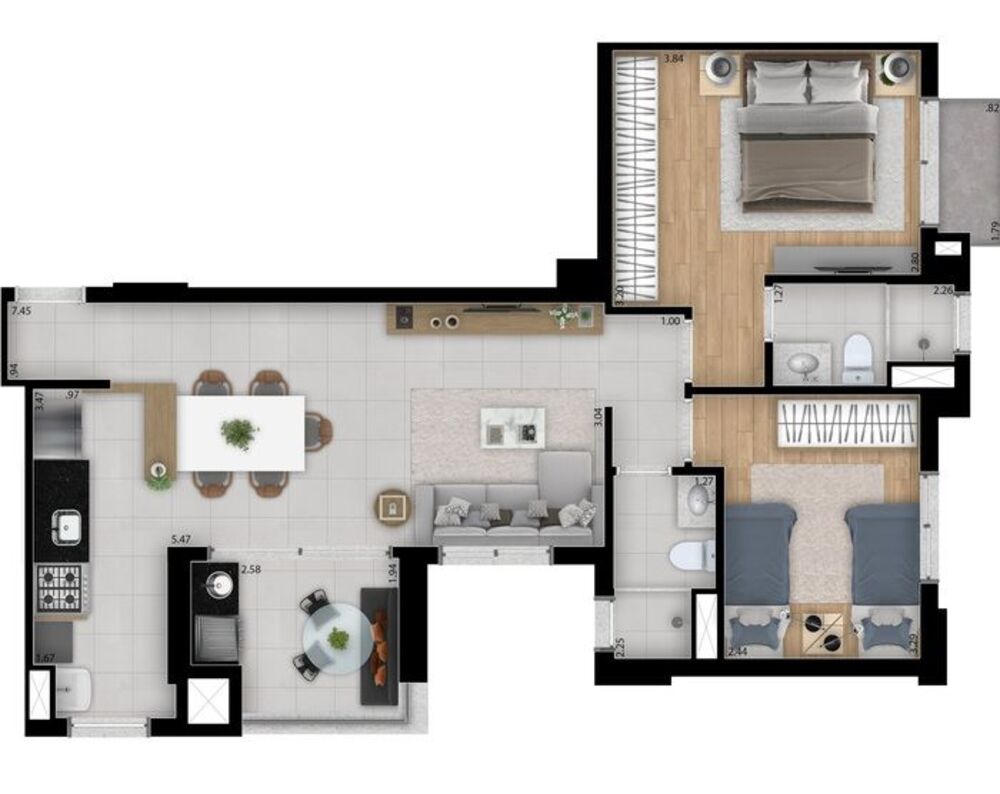Apartamento, 2 quartos, 68 m² - Foto 8