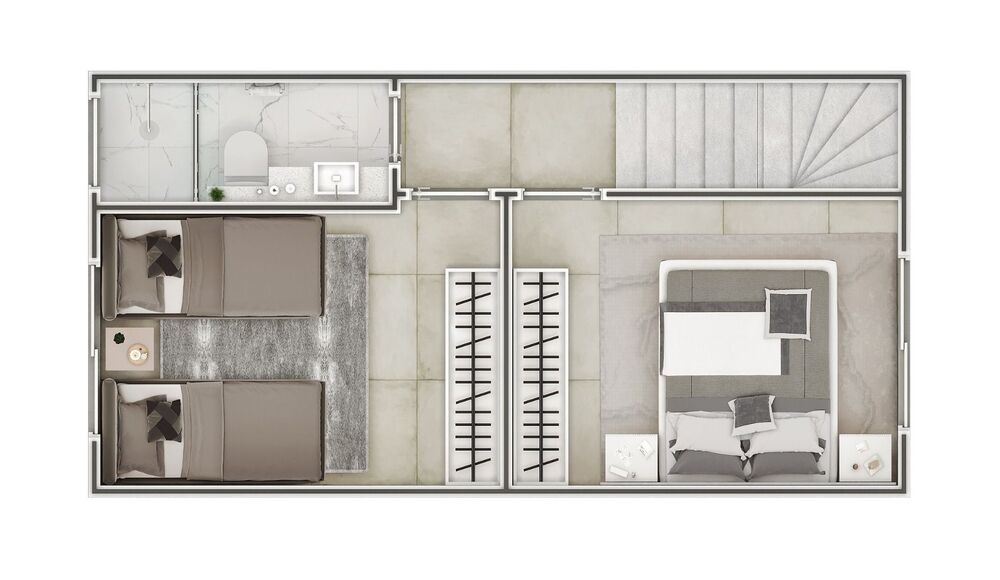 Casa, 2 quartos, 52 m² - Foto 2
