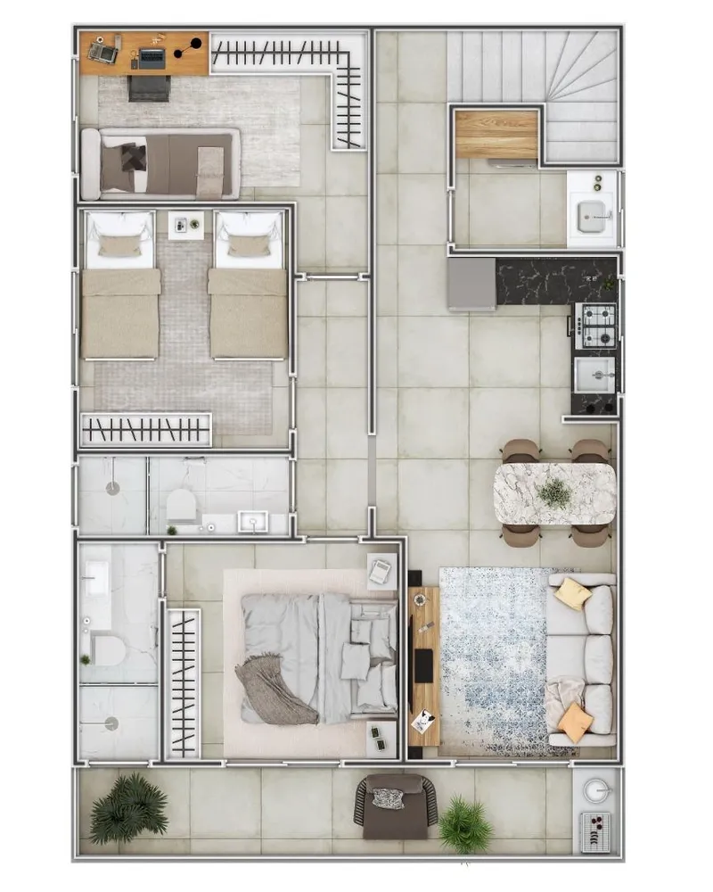 Casa, 2 quartos, 52 m² - Foto 11