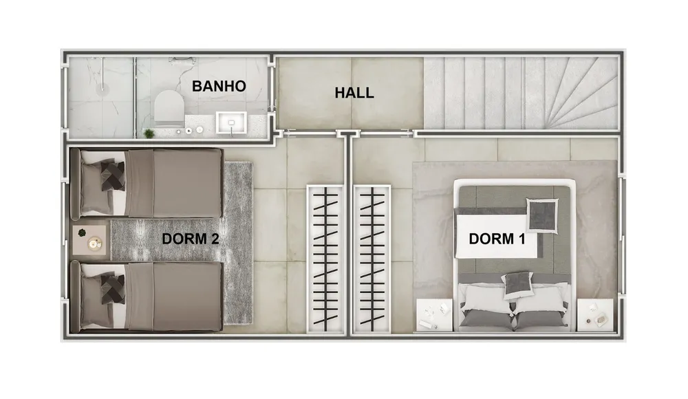 Casa, 2 quartos, 52 m² - Foto 8