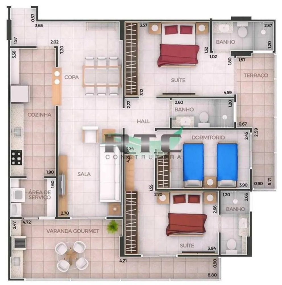 Apartamento, 3 quartos, 119 m² - Foto 5