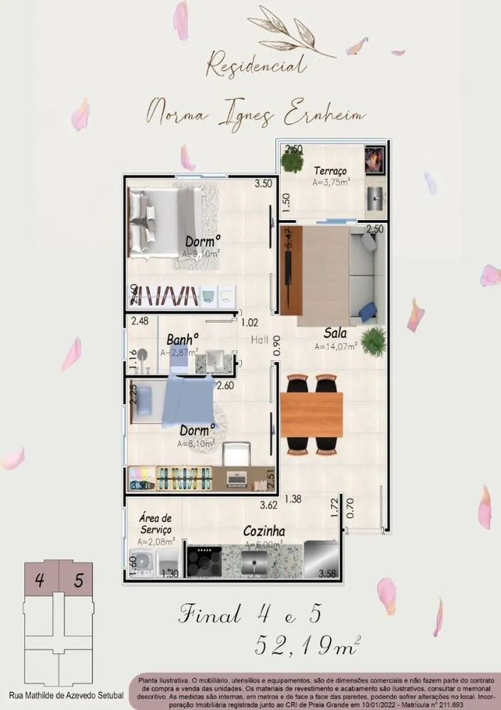 Apartamento, 2 quartos, 53 m² - Foto 3