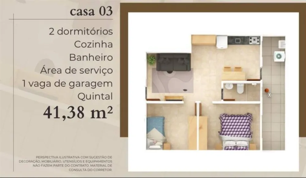 Casa, 2 quartos - Foto 1