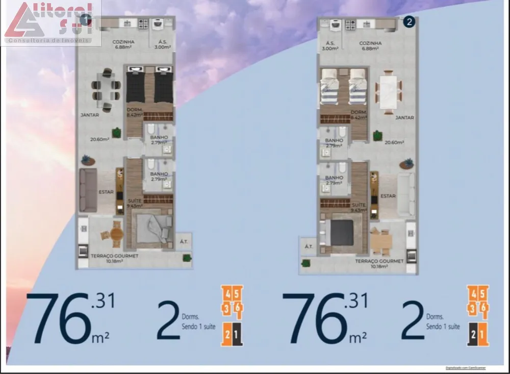 Apartamento, 2 quartos, 76 m² - Foto 3