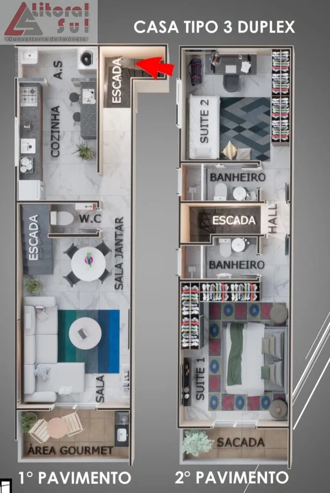 Casa, 2 quartos, 61 m² - Foto 7
