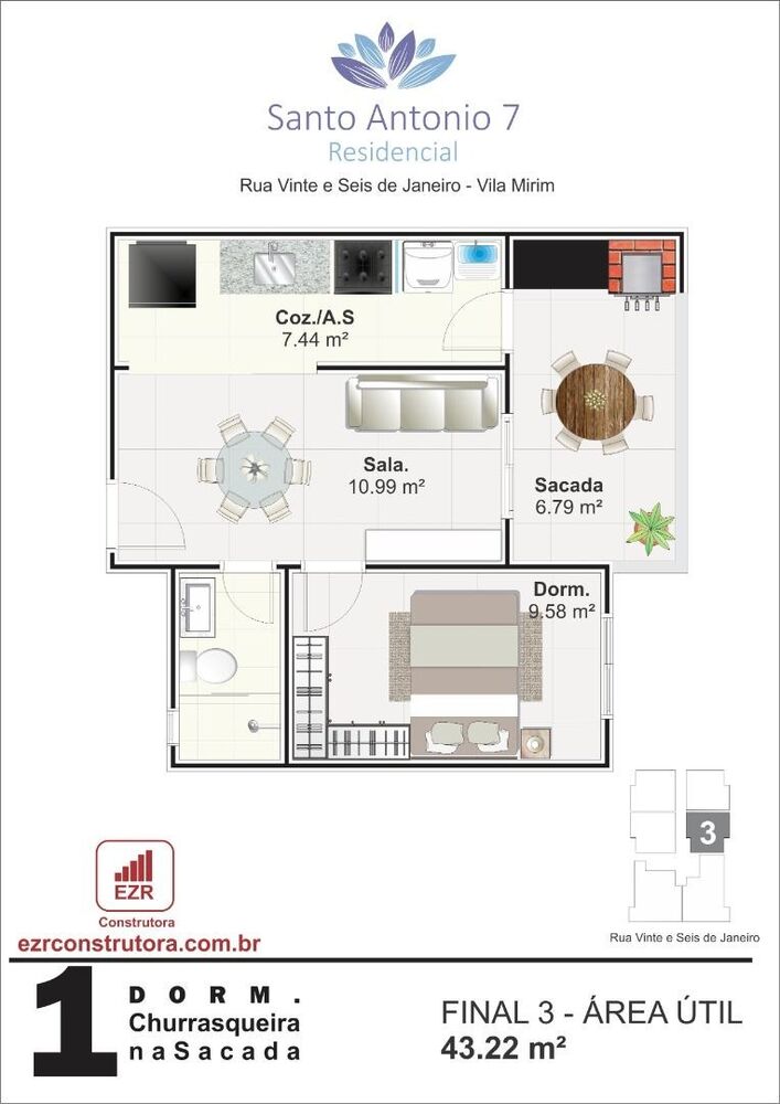 Apartamento, 1 quarto, 43 m² - Foto 10