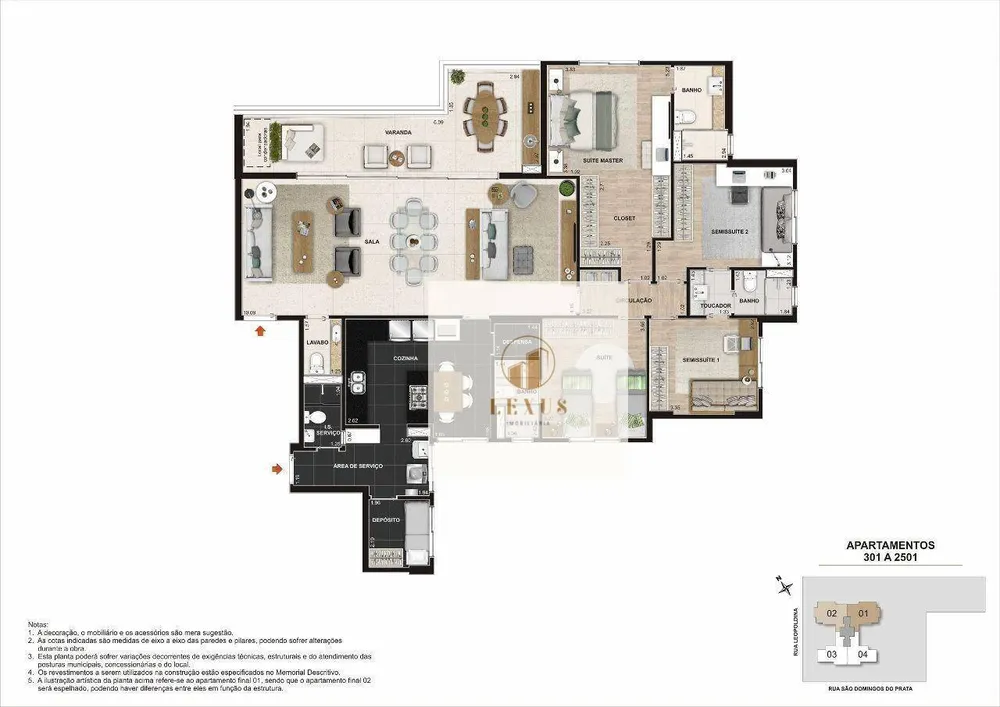 Apartamento, 4 quartos, 221 m² - Foto 2