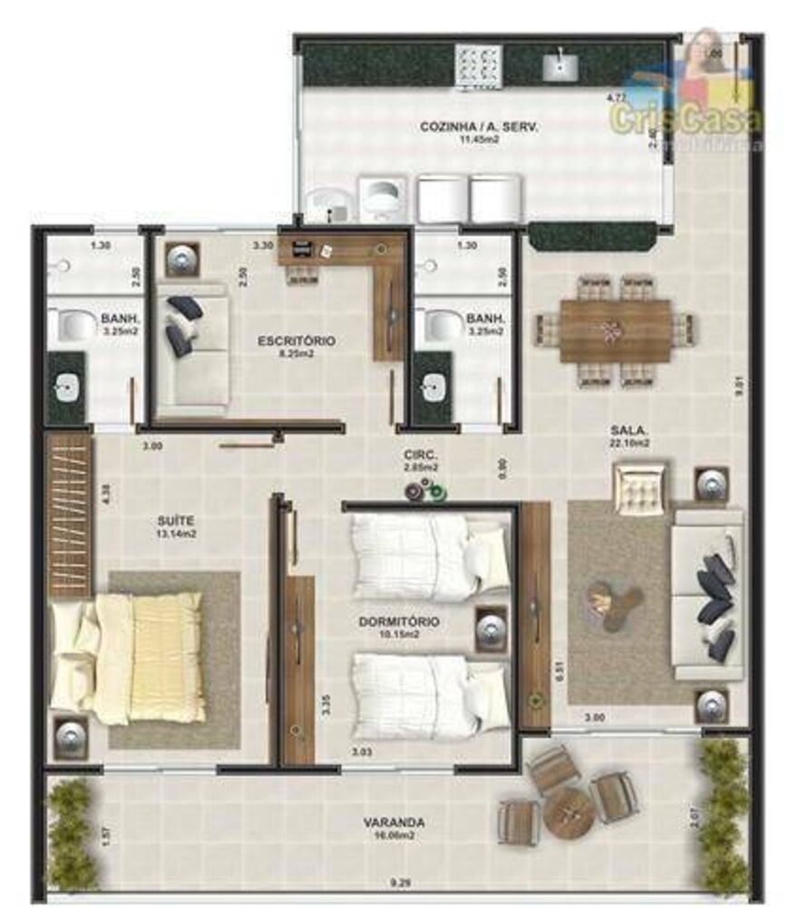 Apartamento, 2 quartos, 98 m² - Foto 21