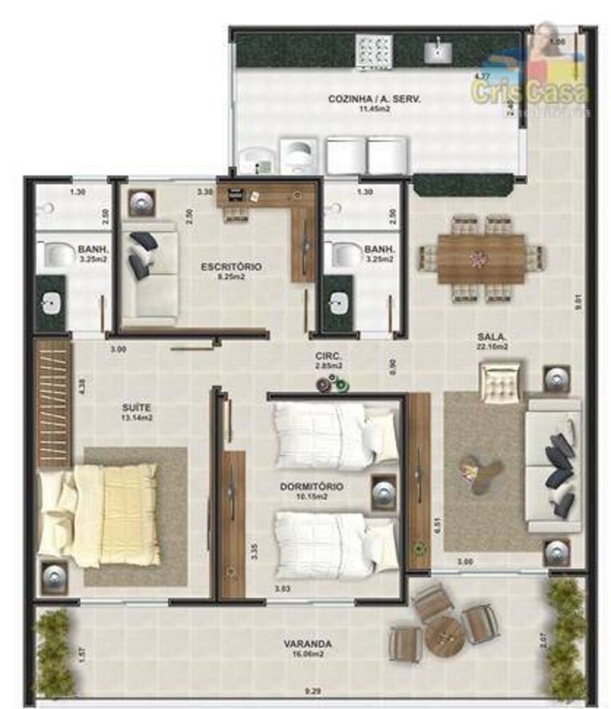 Apartamento, 2 quartos, 98 m² - Foto 22