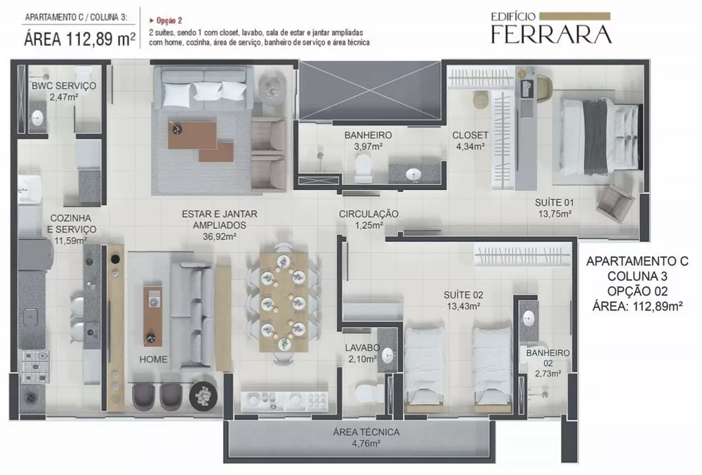 Apartamento, 3 quartos, 71 m² - Foto 4