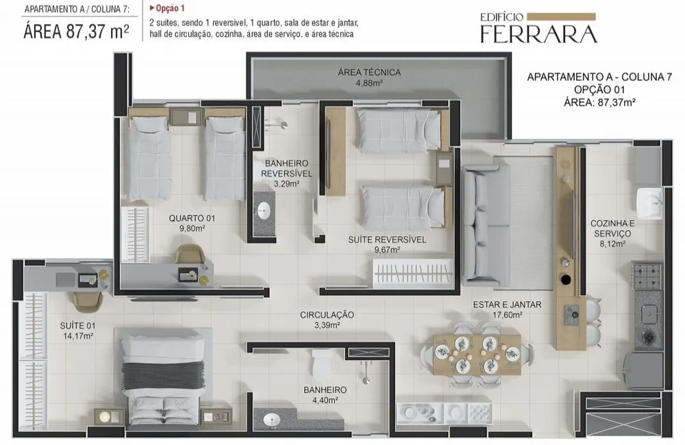 Apartamento, 3 quartos, 71 m² - Foto 5