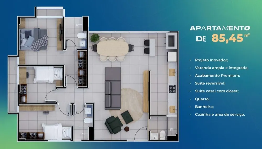 Apartamento, 3 quartos, 85 m² - Foto 10