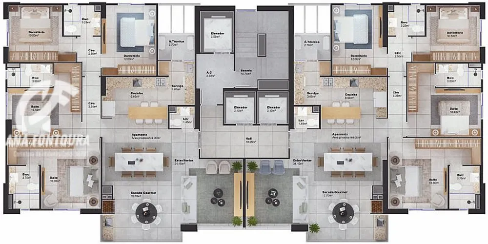 Apartamento, 4 quartos, 146 m² - Foto 3