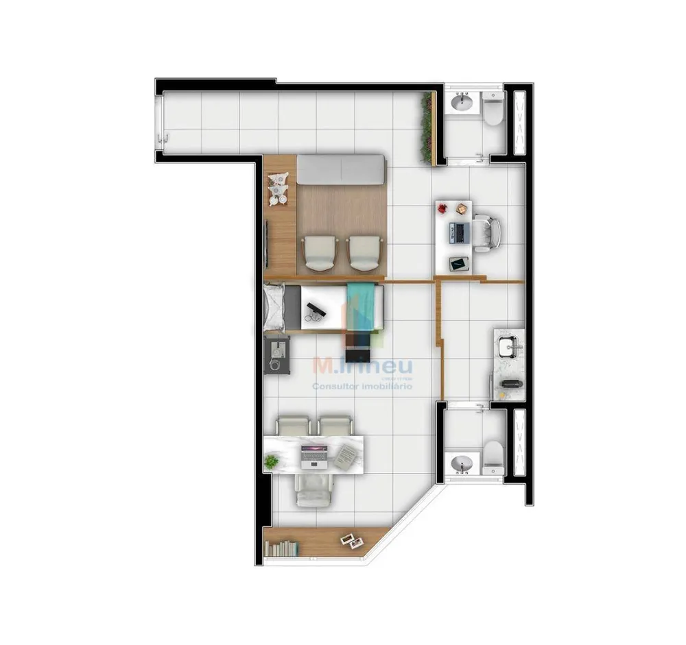 Sala-Conjunto, 30 m² - Foto 2