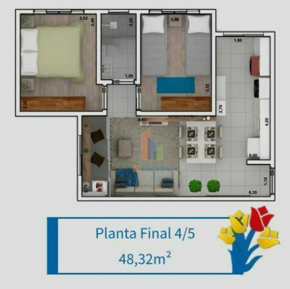 Apartamento, 2 quartos, 48 m² - Foto 13