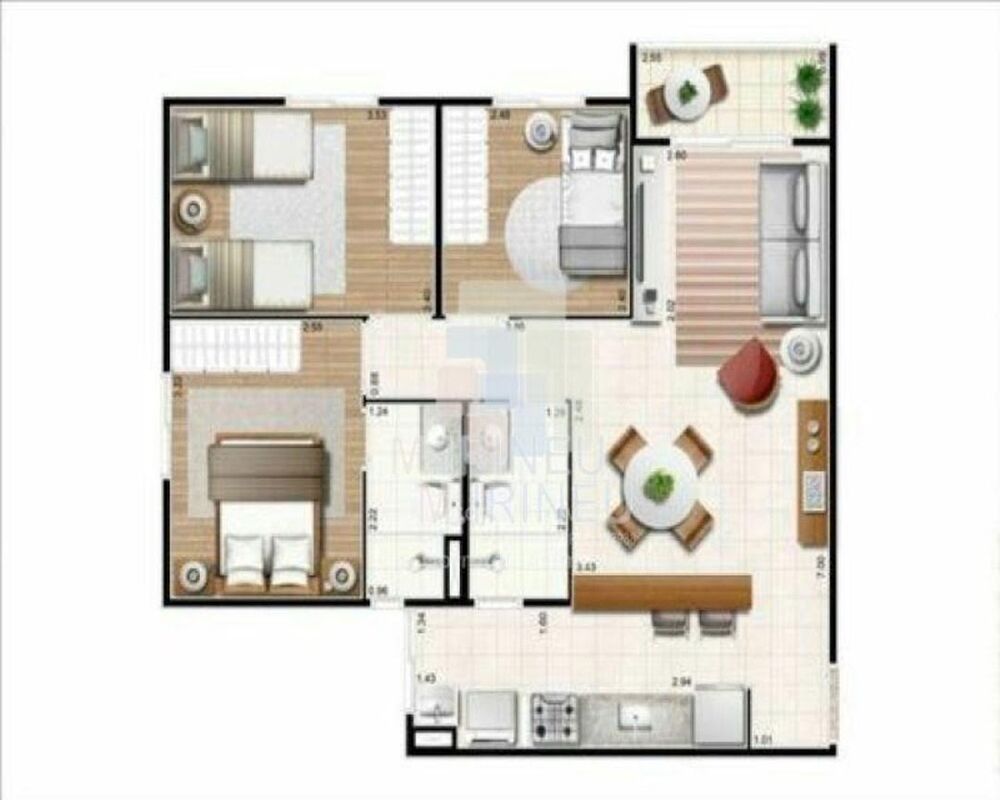 Apartamento, 2 quartos, 48 m² - Foto 6