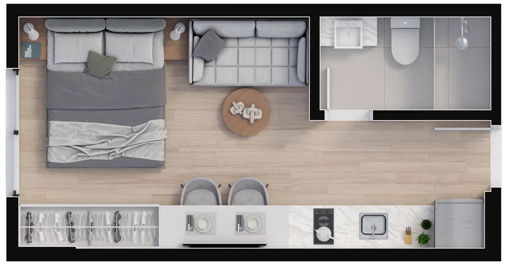Apartamento, 1 quarto, 24 m² - Foto 8