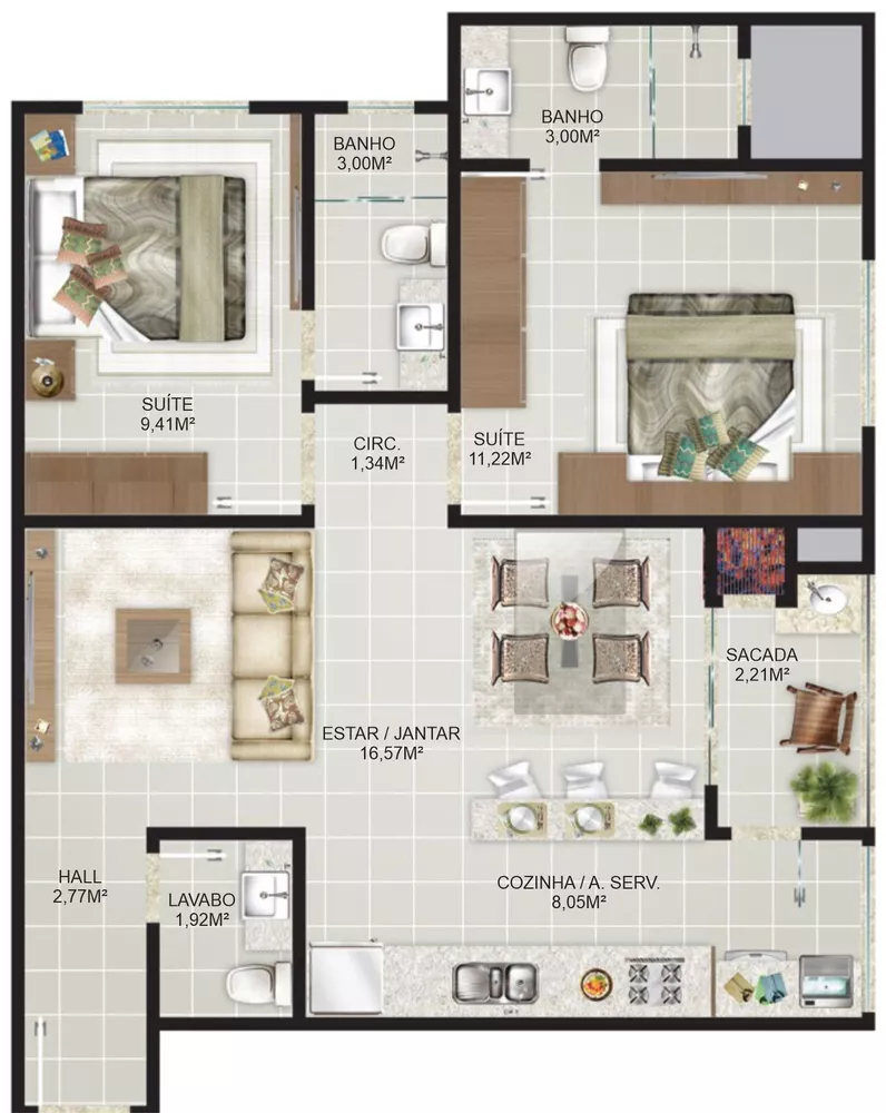 Apartamento, 3 quartos, 81 m² - Foto 4