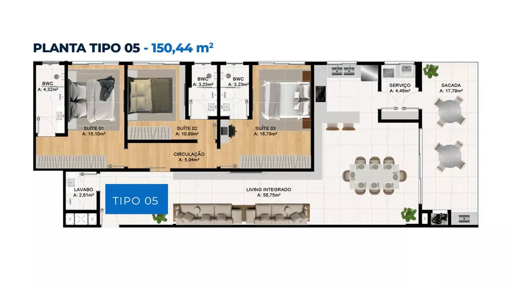 Apartamento, 3 quartos, 130 m² - Foto 10