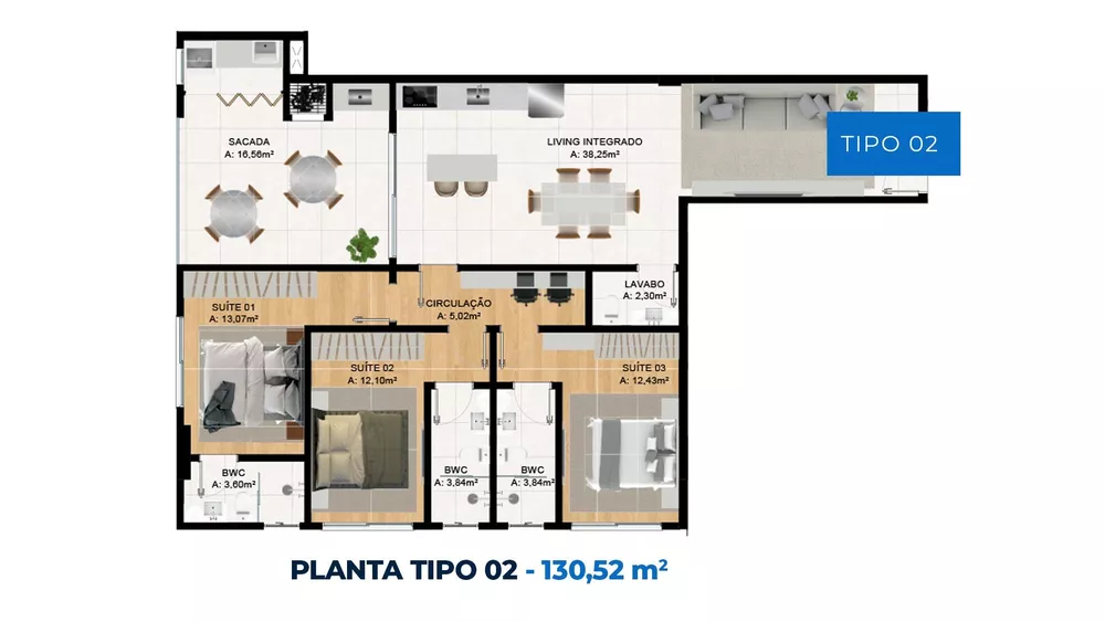 Apartamento, 3 quartos, 130 m² - Foto 9