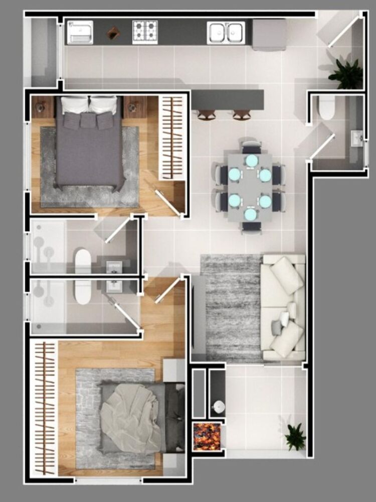Apartamento, 2 quartos, 70 m² - Foto 2