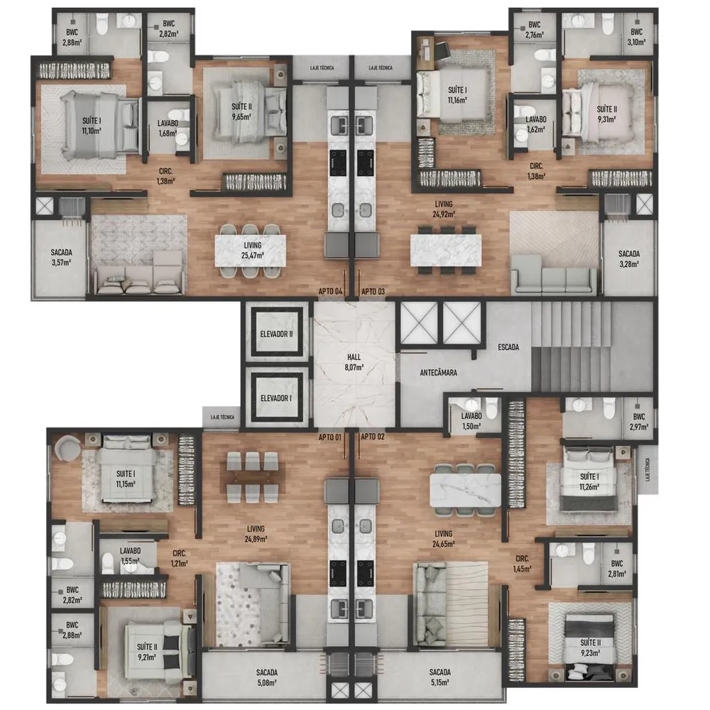 Apartamento, 2 quartos, 67 m² - Foto 9