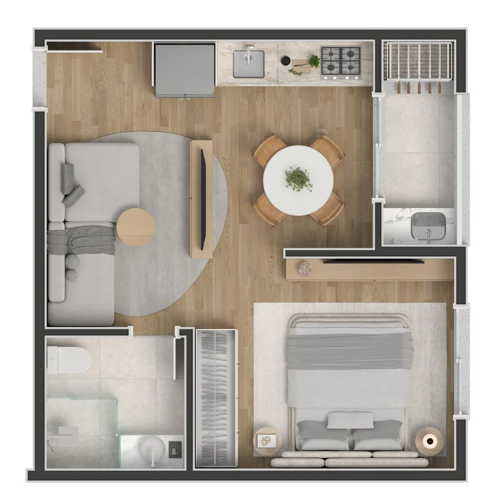 Apartamento, 1 quarto, 40 m² - Foto 12