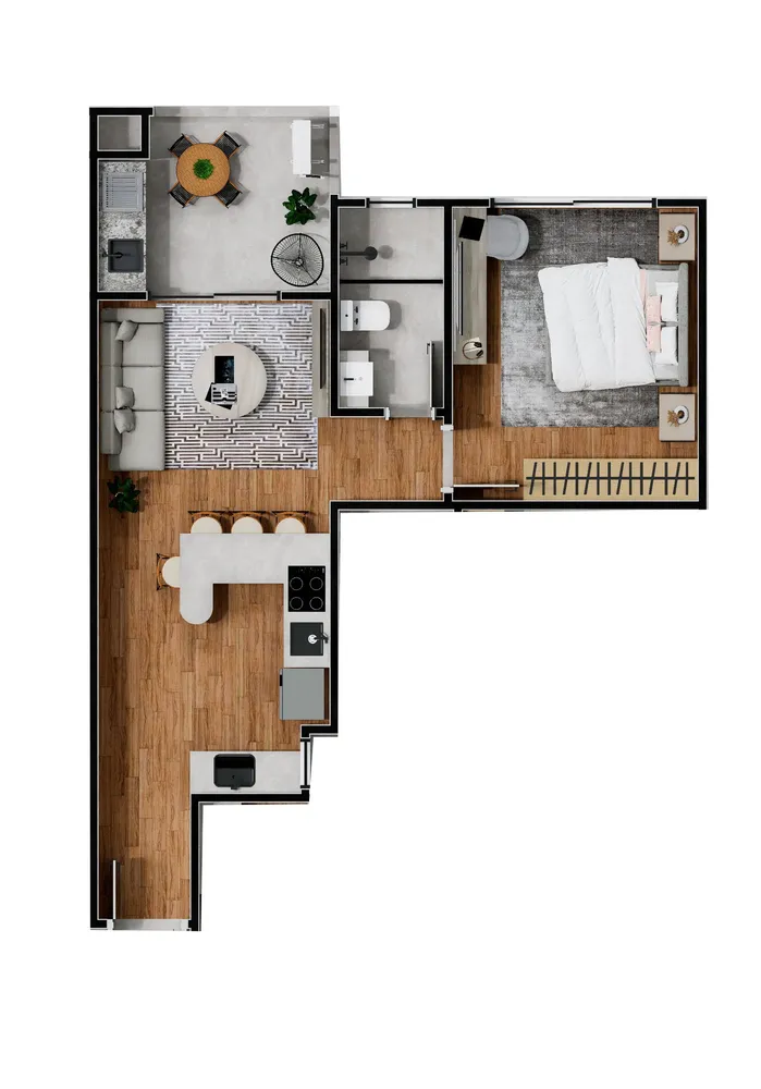 Apartamento, 1 quarto, 44 m² - Foto 12