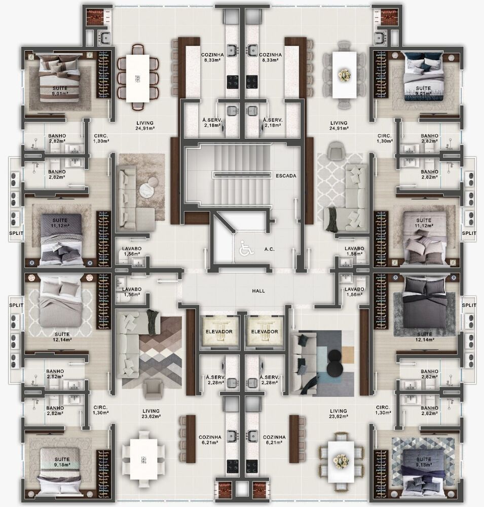 Apartamento, 2 quartos, 70 m² - Foto 8