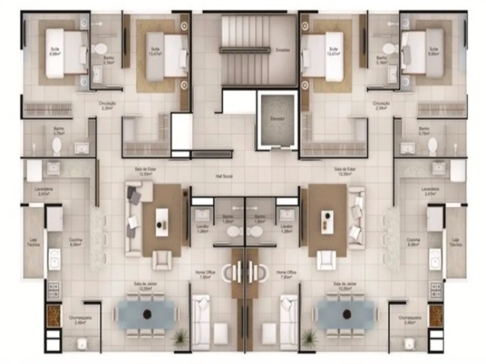 Apartamento, 3 quartos, 93 m² - Foto 12