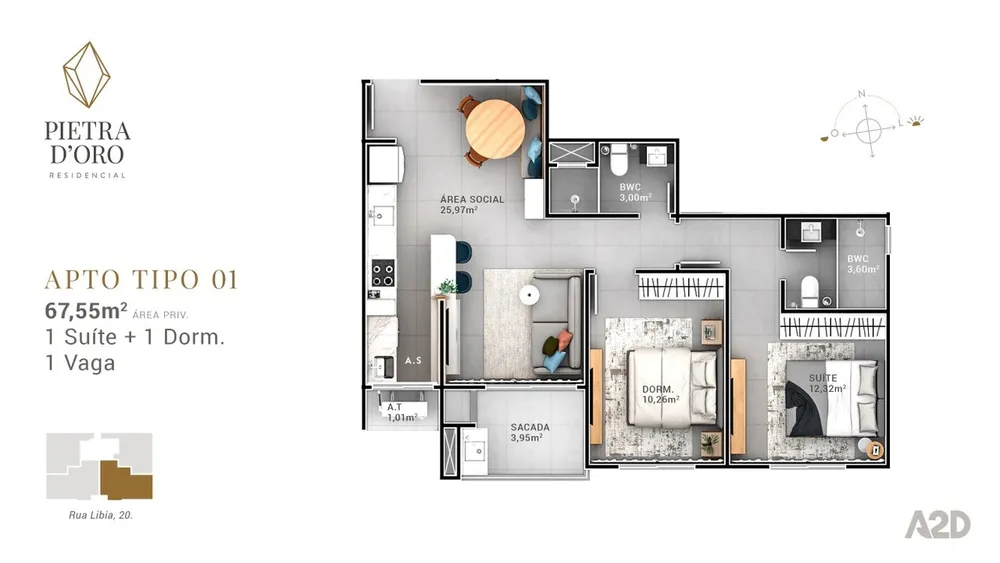 Apartamento, 2 quartos, 57 m² - Foto 8
