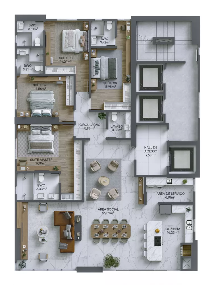 Apartamento, 4 quartos, 202 m² - Foto 7