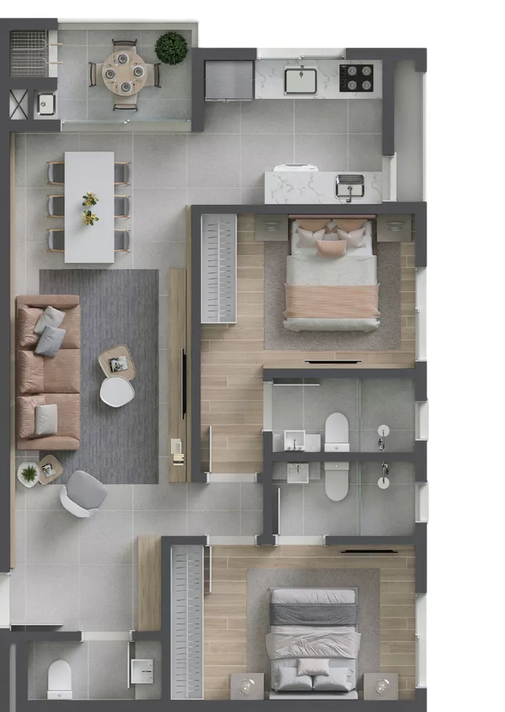 Apartamento, 2 quartos, 72 m² - Foto 4