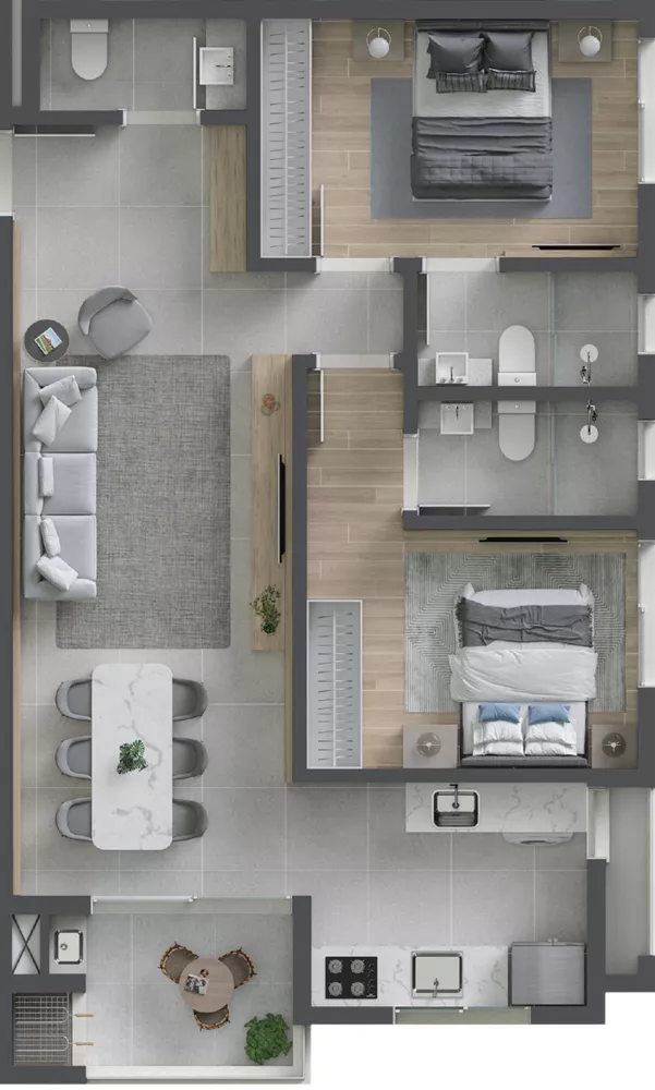 Apartamento, 2 quartos, 72 m² - Foto 1
