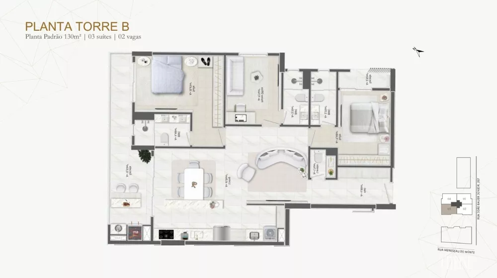 Apartamento, 3 quartos, 127 m² - Foto 3