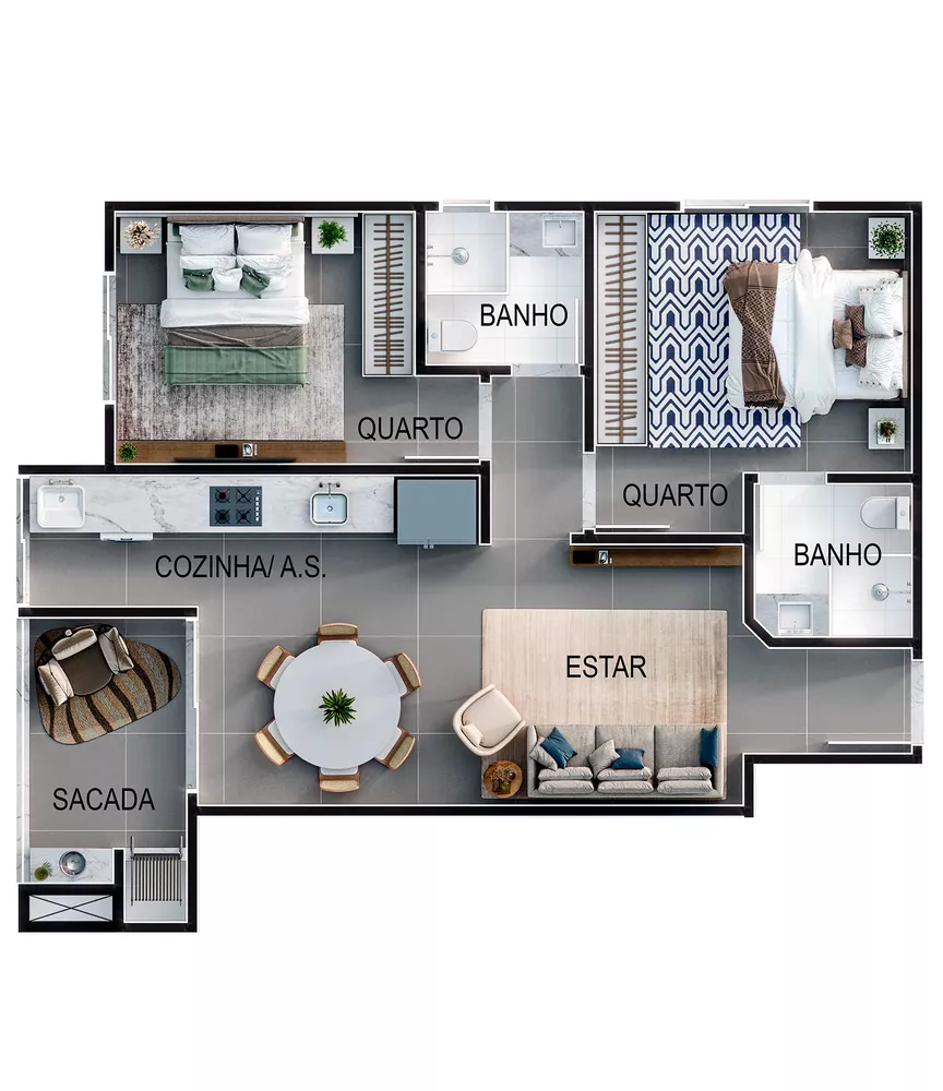 Apartamento, 2 quartos, 75 m² - Foto 3