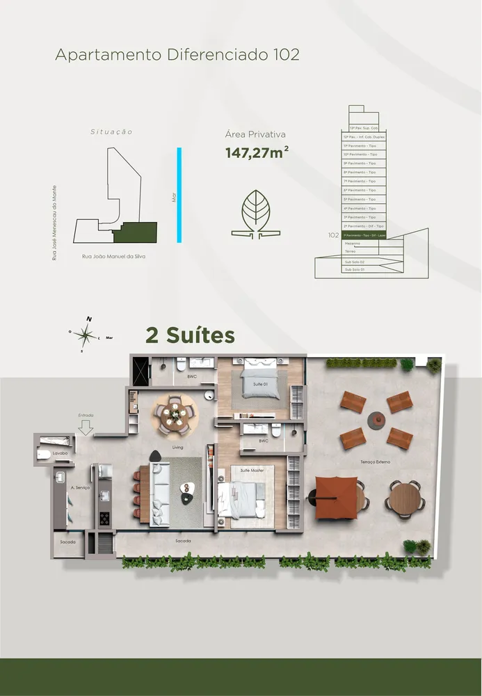Apartamento, 2 quartos, 148 m² - Foto 1