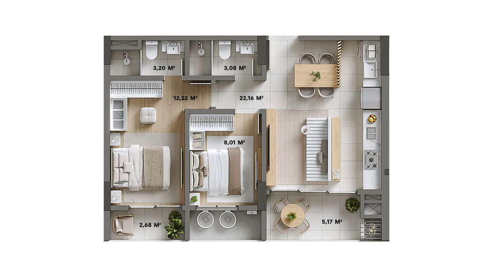 Apartamento, 2 quartos, 69 m² - Foto 15