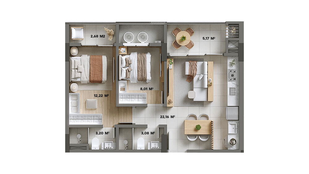 Apartamento, 2 quartos, 69 m² - Foto 16