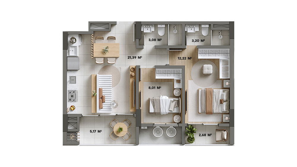 Apartamento, 2 quartos, 69 m² - Foto 13