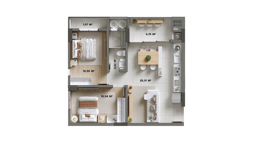 Apartamento, 2 quartos, 69 m² - Foto 11