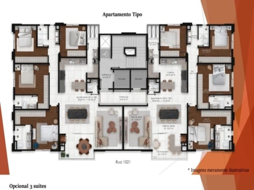 Apartamento, 3 quartos, 137 m² - Foto 1