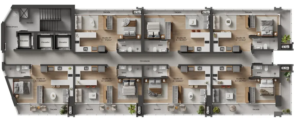 Apartamento, 1 quarto, 68 m² - Foto 12