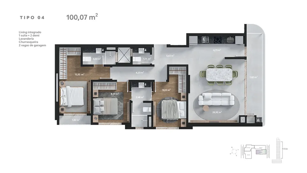 Apartamento, 2 quartos, 97 m² - Foto 12