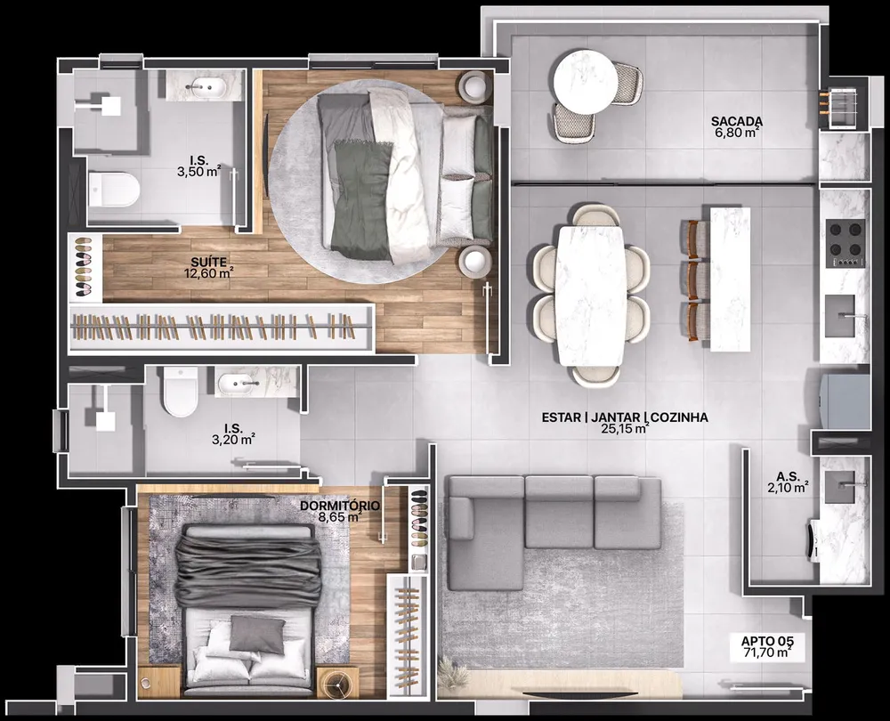 Apartamento, 2 quartos, 65 m² - Foto 11