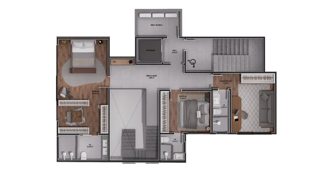 Apartamento, 4 quartos, 264 m² - Foto 2