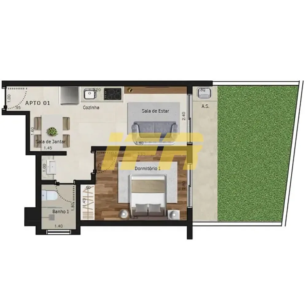 Apartamento, 1 quarto, 73 m² - Foto 12