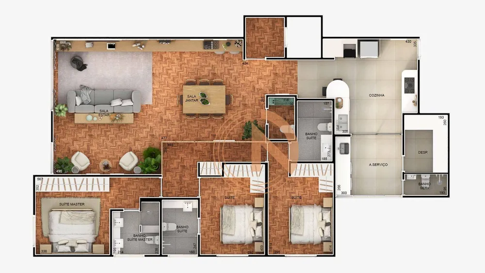 Apartamento, 3 quartos, 165 m² - Foto 7