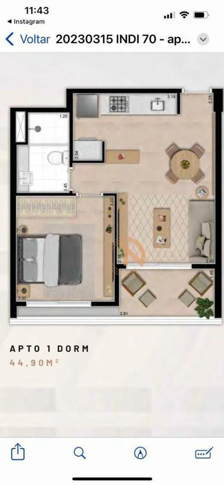 Apartamento, 1 quarto, 45 m² - Foto 4