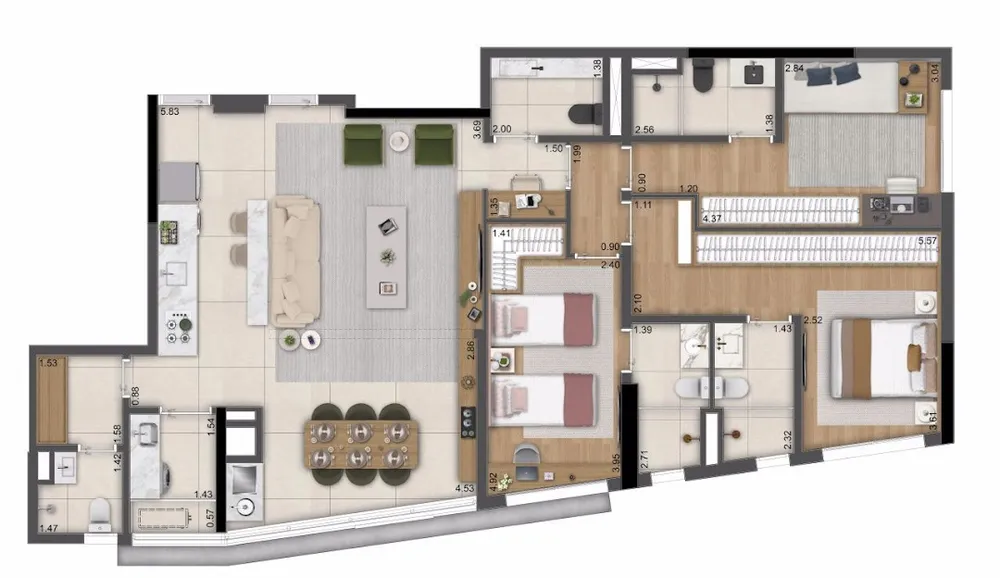 Apartamento, 3 quartos, 121 m² - Foto 8